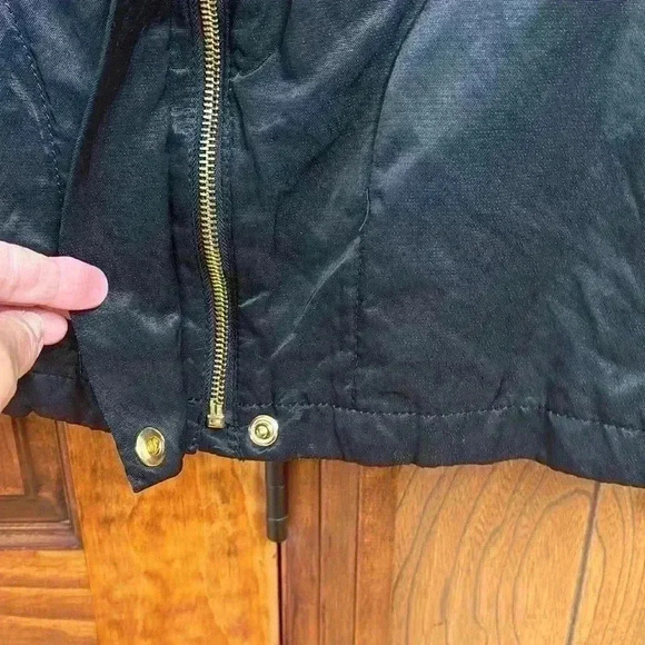 Talbots Black Jacket Zipper & Snaps 2 Zip Pockets Size M - Picture 3 of 15
